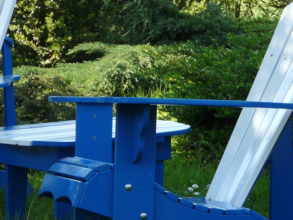 Adirondack Chair blauweiß